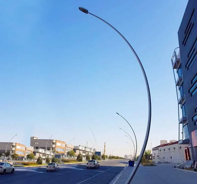 Pabrik tiang curve lampu pju